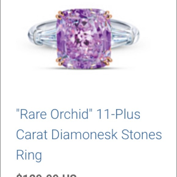 Rare orchid 11+ carat diamonesk  ring - Picture 2 of 4